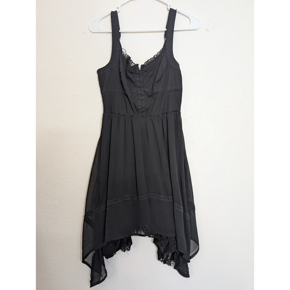 Hot Topic Black Whimsigoth Grunge Goth Tulle Tutu Dress Small M Asymmetrical